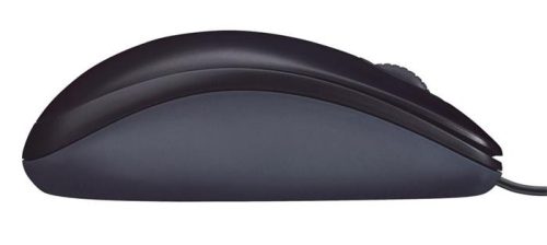LOGITECH Egér, vezetékes, optikai, normál méret, USB, LOGITECH "M90", sötétszürke