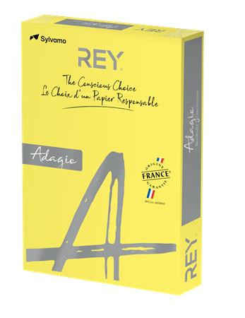 REY Másolópapír, színes, A3, 80 g, REY "Adagio", intenzív sárga