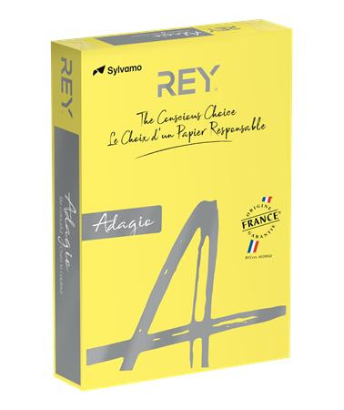 REY Másolópapír, színes, A4, 160 g, REY "Adagio", intenzív sárga