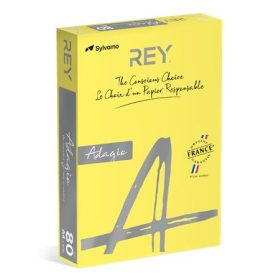   REY Másolópapír, színes, A4, 80 g, REY "Adagio", intenzív sárga