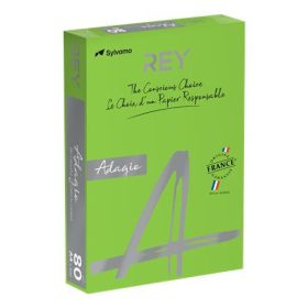   REY Másolópapír, színes, A4, 80 g, REY "Adagio", intenzív zöld
