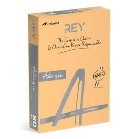   REY Másolópapír, színes, A4, 80 g, REY "Adagio", neon mandarin
