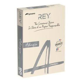   REY Másolópapír, színes, A4, 80 g, REY "Adagio", pasztell csontszín