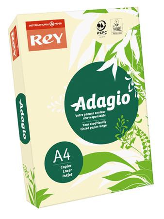 REY Másolópapír, színes, A4, 80 g, REY "Adagio", pasztell csontszín