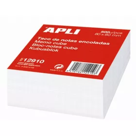 APLI Kockatömb, 80x80 mm, ragasztott, APLI, fehér