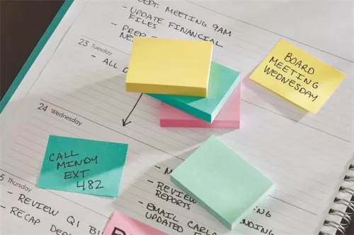 3M POSTIT Öntapadó jegyzettömb, 51x51 mm, 400 lap, 3M POSTIT, ultra színek