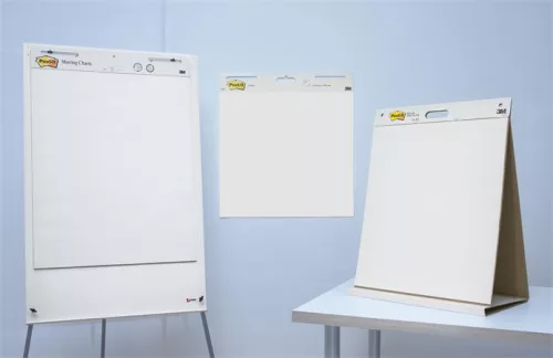 3M POSTIT Meeting chart, öntapadó, 63,5x77,5 cm, 30 lap, 3M POSTIT, fehér