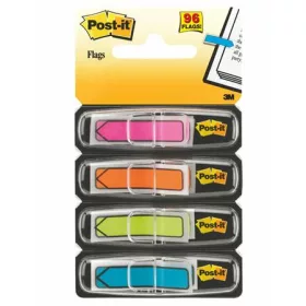   3M POSTIT Jelölőcímke, műanyag, 4x24 lap, 11,9x43,2 mm, nyíl, 3M POSTIT, vegyes