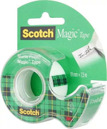 3M SCOTCH Ragasztószalag, adagolón, kézi, 19 mm x 7,5 m, 3M SCOTCH "Magic Tape 810"