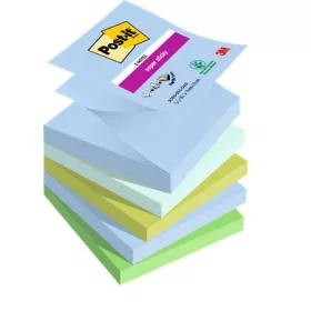   3M POSTIT Öntapadó jegyzettömb, "Z", 76x76 mm, 5x90 lap, 3M POSTIT "Super Sticky Oasis", vegyes színek