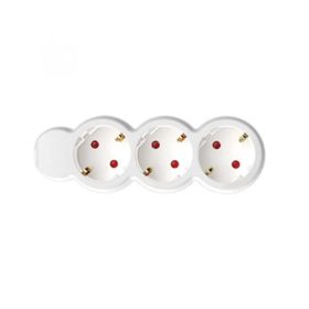   HOME Elosztósor, 3 csatlakozóaljzat, 1,5 m kábelhosszúság, HOME, fehér