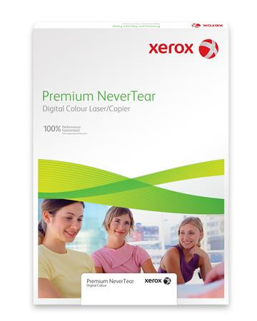 XEROX Etikett, lézernyomtatókhoz, A4, műanyag, kültéri, XEROX "Nevertear", fehér, 50 etikett/csomag