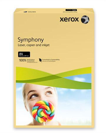 XEROX Másolópapír, színes, A4, 160 g, XEROX "Symphony", vajszín (közép)