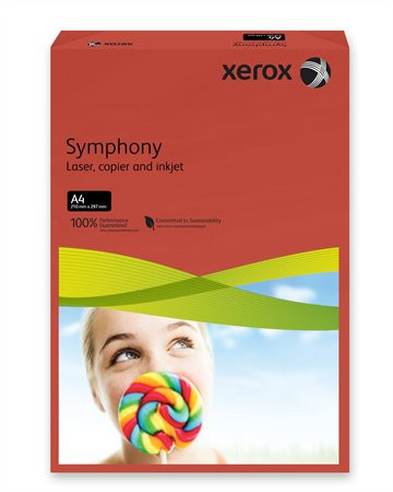 XEROX Másolópapír, színes, A4, 80 g, XEROX "Symphony", sötétpiros (intenzív)