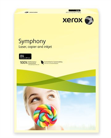 XEROX Másolópapír, színes, A4, 80 g, XEROX "Symphony", világossárga (pasztell)