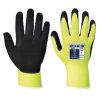 . Védőkesztyű, nylon, latexhab, tenyerén mártott, L méret "Hi-Vis Grip", sárga