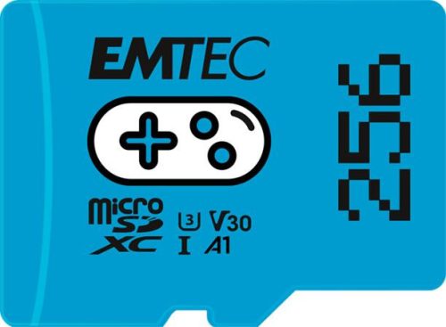 EMTEC Memóriakártya, microSD, 256GB, UHS-I/U3/V30/A1, EMTEC "Gaming"
