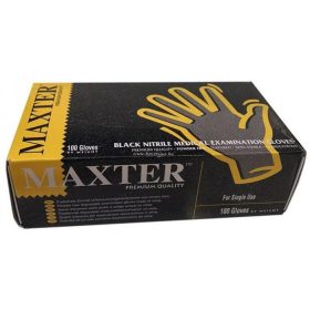   . Védőkesztyű, egyszer használatos, nitril, S méret, 100 db, púder nélküli, fekete