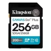 KINGSTON Memóriakártya, SDXC, 256GB, C10/UHS-I/U3/V30, Gen4,KINGSTON "Canvas Go! Plus"