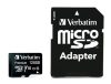 VERBATIM Memóriakártya, microSDXC, 128GB, CL10/U1, 90/10 MB/s, adapter, VERBATIM "Premium"