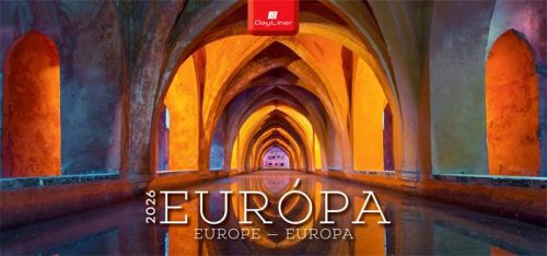 DAYLINER Naptár, asztali, álló, DAYLINER "Európa"