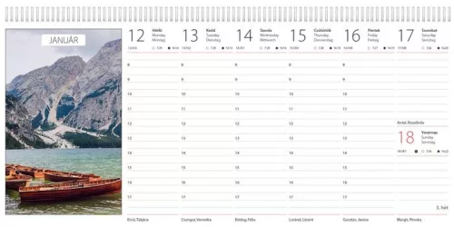 DAYLINER Naptár, asztali, álló, DAYLINER "Természet világa"