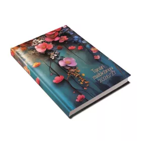   REALSYSTEM Tanári zsebkönyv, heti, 2026/2027 tanév, REALSYSTEM, floral