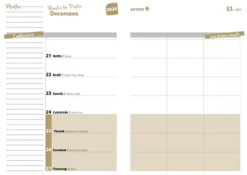 REALSYSTEM Hallgatói zsebkönyv, heti, 2026/2027 tanév, REALSYSTEM, pagoda