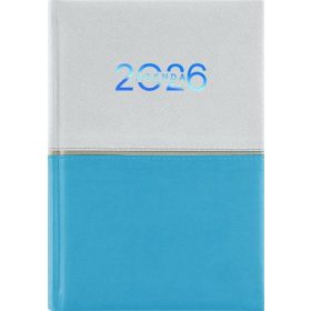   DAYLINER Naptár, tervező, B6, heti, DAYLINER "Contrast", fehér-világoskék