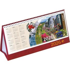   CSIZIO Naptár, asztali, álló, CSÍZIÓ, "Öko", bordó