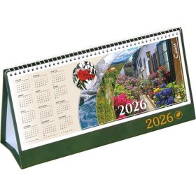   CSIZIO Naptár, asztali, álló, CSÍZIÓ "Öko", zöld