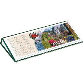   CSIZIO Naptár, asztali, fekvő, CSÍZIÓ "Öko", zöld