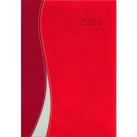   DAYLINER Naptár, tervező, A5, heti, DAYLINER "Dubai", piros-piros