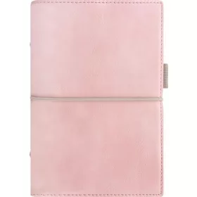   FILOFAX Kalendárium, gyűrűs, betétlapokkal, A5 méret, FILOFAX, "Domino" Soft", pasztell rózsaszín