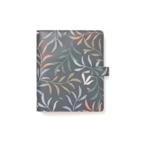   FILOFAX Kalendárium, gyűrűs, betétlapokkal, A5, FILOFAX "Botanical", sötétkék