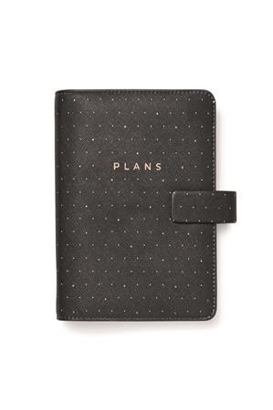 FILOFAX Kalendárium, gyűrűs, betétlapokkal, personal méret, FILOFAX "Moonlight", fekete