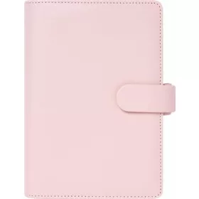  FILOFAX Kalendárium, gyűrűs, betétlapokkal, personal méret, FILOFAX "Saffiano", halvány rózsaszín