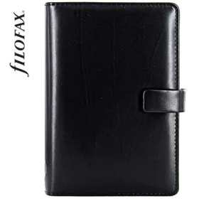   FILOFAX Kalendárium, gyűrűs, betétlapokkal, personal méret, FILOFAX "Metropol", fekete