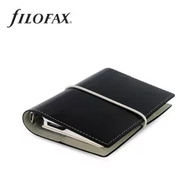  FILOFAX Kalendárium, gyűrűs, betétlapokkal, pocket méret, FILOFAX, "Domino", fekete