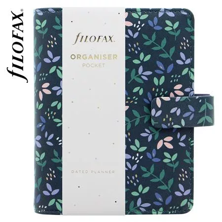 FILOFAX Kalendárium, gyűrűs, betétlapokkal, pocket méret, FILOFAX "Garden Dusk"