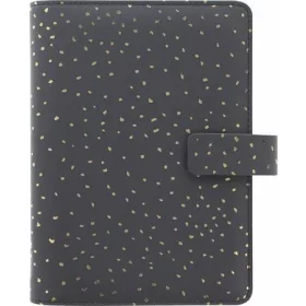   FILOFAX Kalendárium, gyűrűs, betétlapokkal, pocket méret, FILOFAX, "Confetti", fekete