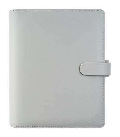 FILOFAX Kalendárium, gyűrűs, betétlapokkal, personal méret, FILOFAX "Saffiano", gránit