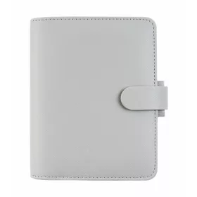   FILOFAX Kalendárium, gyűrűs, betétlapokkal, pocket méret, FILOFAX "Saffiano", gránit