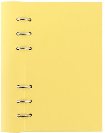 FILOFAX Tervező, naptár és füzet betéttel, A5, FILOFAX "Clipbook Classic Pastel", pasztellsárga