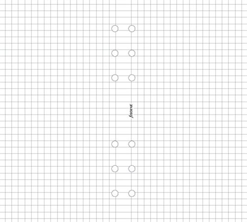 FILOFAX Kalendárium betét, jegyzetlap, A4, kockás, FILOFAX, fehér