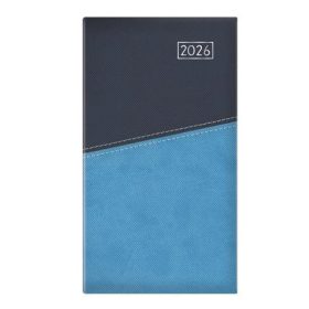   TOPTIMER Zsebnaptár, álló elrendezésű, TOPTIMER "Duplex", kék-világoskék