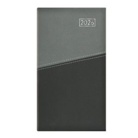   TOPTIMER Zsebnaptár, álló elrendezésű, TOPTIMER "Duplex", szürke-antracit