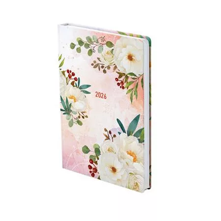 TOPTIMER Naptár, tervező, B6, heti, TOPTIMER "Joy", tearózsa