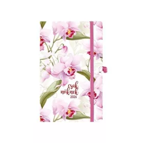   TOPTIMER Naptár, tervező, A5, heti, TOPTIMER, "Csak Nőknek", orchidea