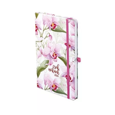 TOPTIMER Naptár, tervező, A5, heti, TOPTIMER, "Csak Nőknek", orchidea